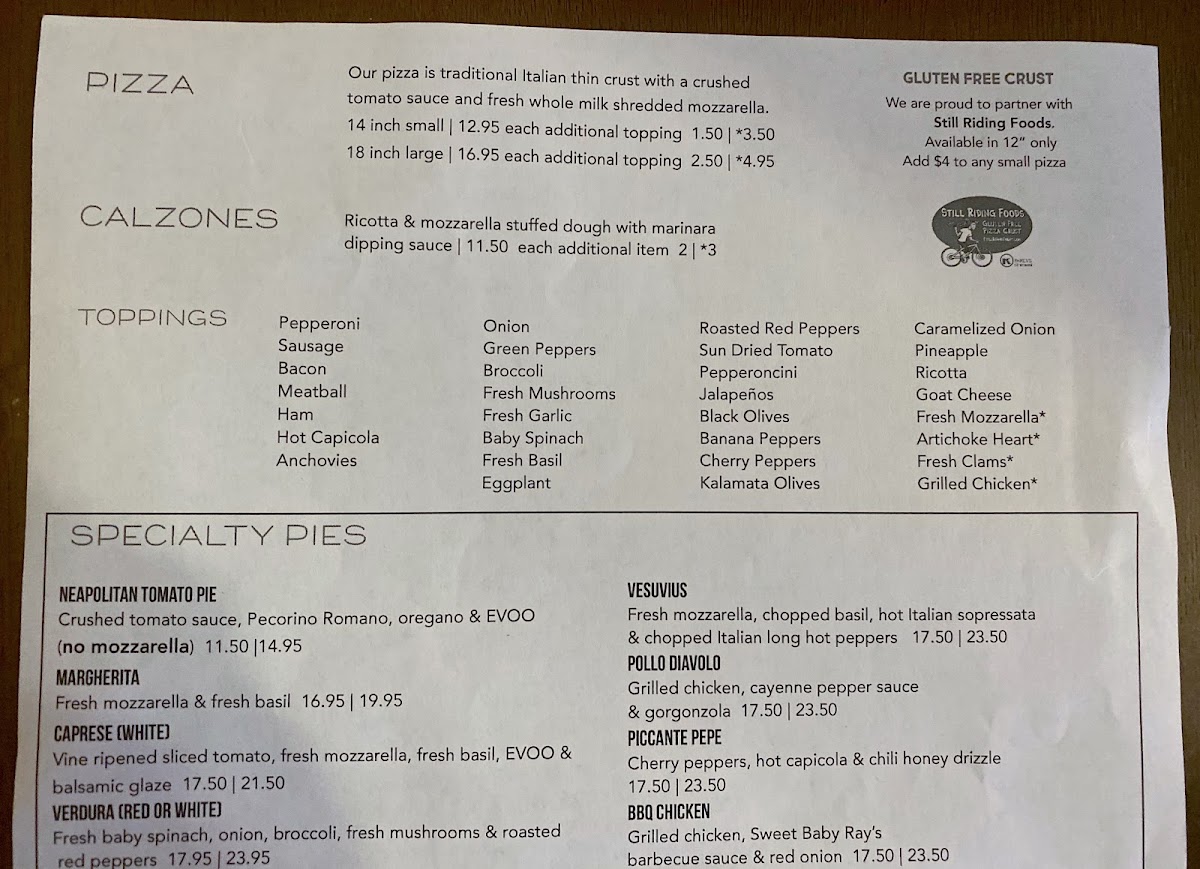 Menu E&d Pizza Company-4