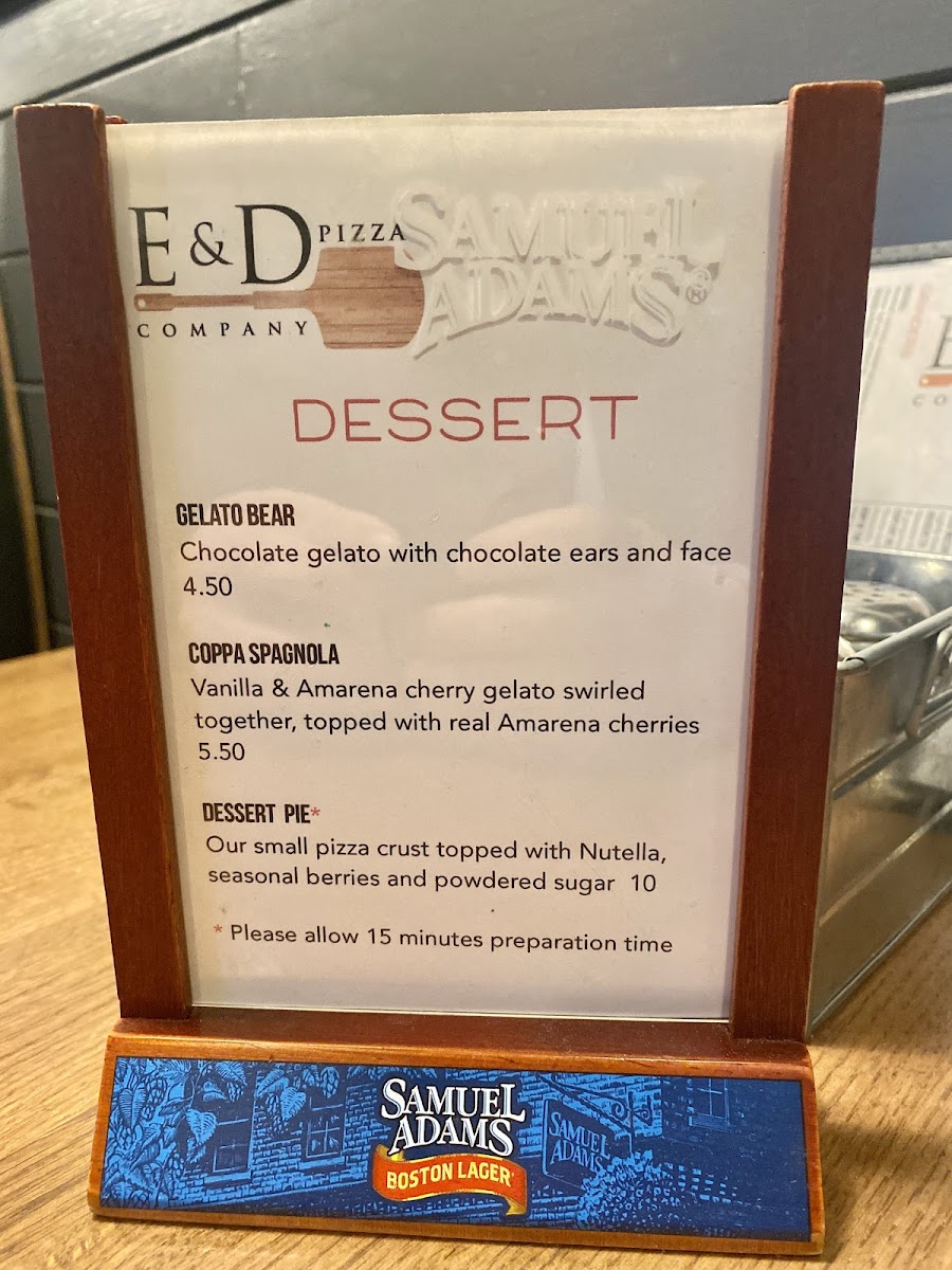 Menu E&d Pizza Company-6